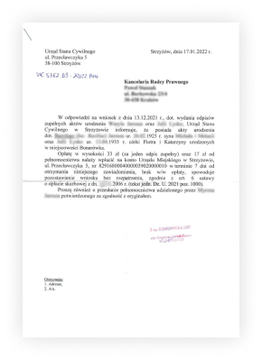 Акты гражданского состояния предков для подтверждения корней или территориальной принадлежности к государству